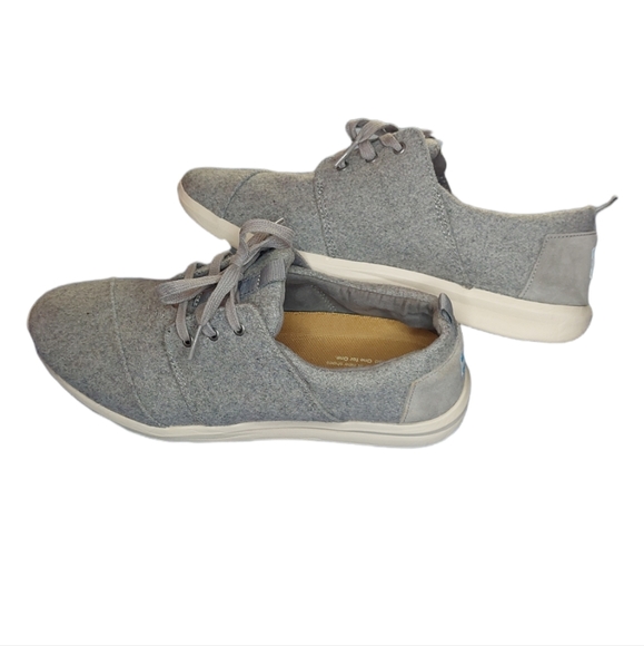 Toms Del Rey Grey Felt Sneakers - Picture 4 of 6